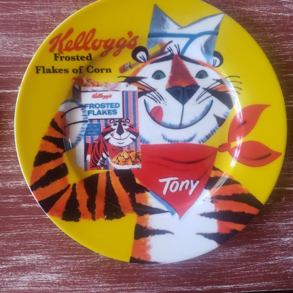 Kelloggs Retro Cereal Luncheon / Salad Plates - Set of 4 - Frosted Flakes - Tony - Picture 4 of 7